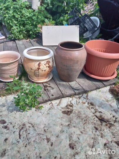 Горшок для цветов большой бу