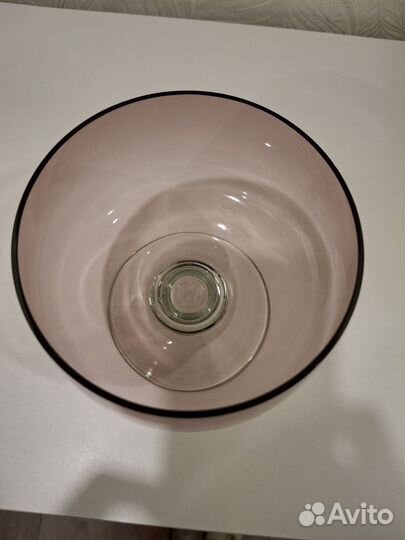 Ваза конфетница цветное стекло СССР