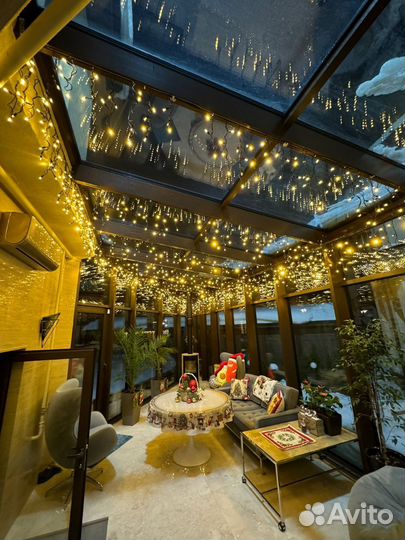 Подсветка дома. Гирлянда уличная