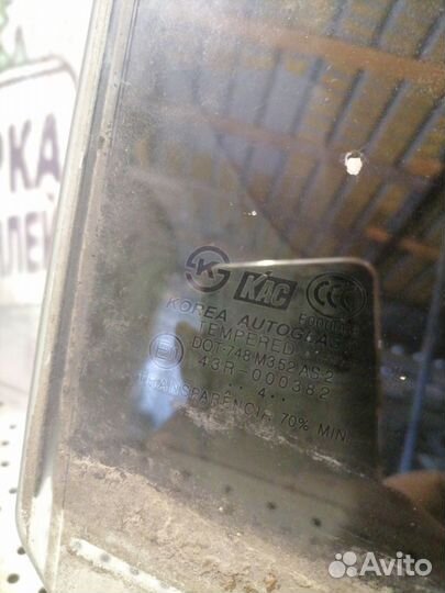 Стекло двери заднее правое Hyundai Elantra xd