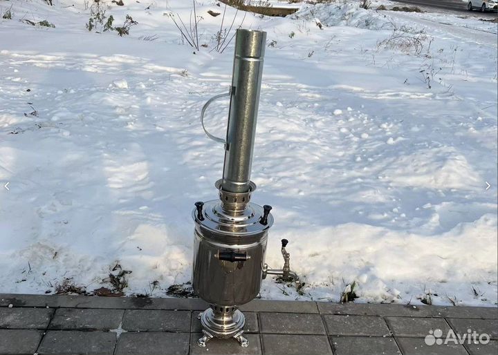 Самовар дровяной тульский новый 5л