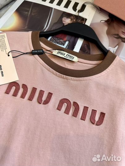 MIU MIU розовая футболка