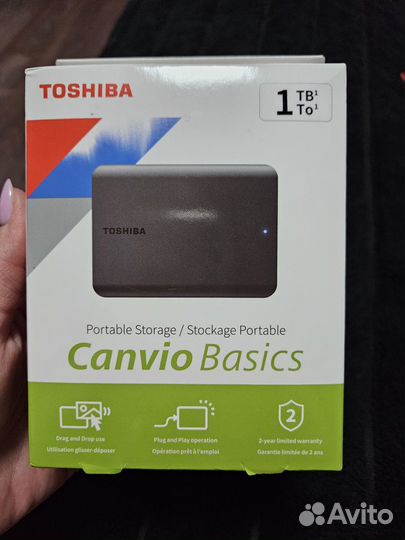 Toshiba 1 тб Внешний жесткий диск, Canvio Basics