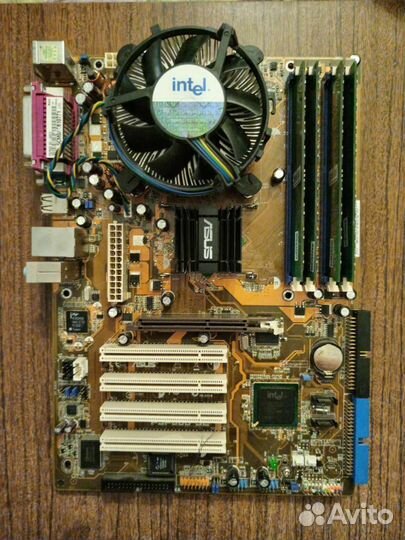 Комплект на материнской плате 775 asus P5P800 SE