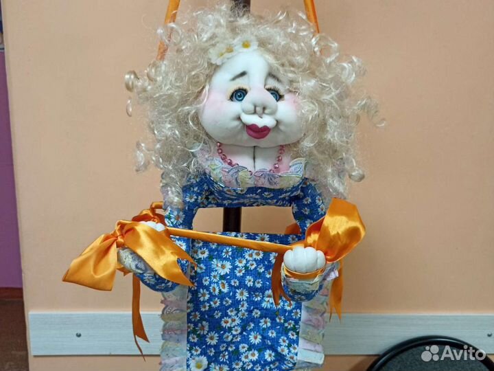 Анфиса-кукла держатель для туалетной бумаги