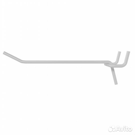 Крючок для перфорации одинарный 150мм, d4, белый