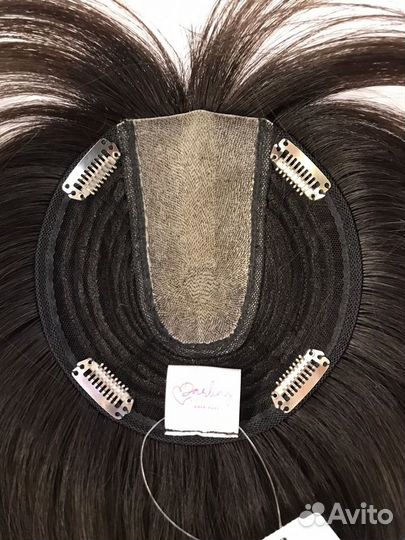 Накладка из натуральных волос с чёлкой