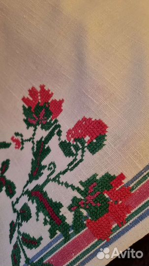 Рушник старинный с кружевом