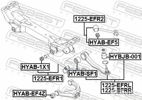 Сайлентблок задн подвески hyundai sonata IV HYA