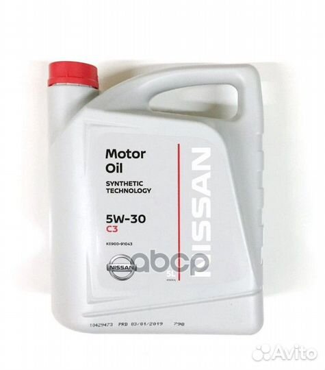 Масло моторное 5W30 5L KE90091043 nissan