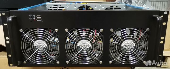 Корпус + мать-камень-память + бп 2000W тушка риг