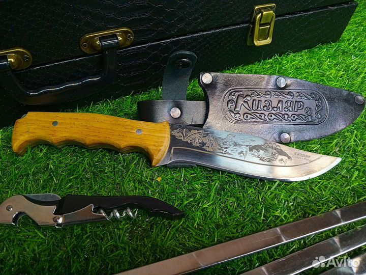 Шашлычный набор для барбекю и пикника подарочные ш