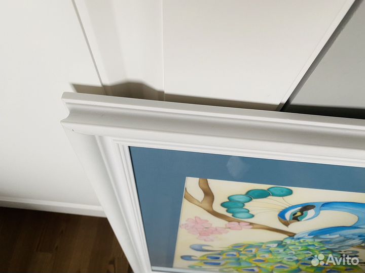 Картина интерьерная рамка багетная павлин 70 х 80