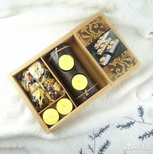 Подарочный набор (саше подсвечник и свечи) Sangarа