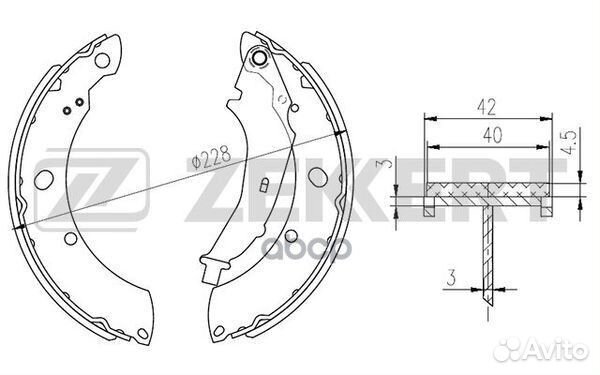 Колодки торм. бараб. задн. VW Polo V 10- Skoda