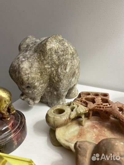 Пресспапье стекло бронза эмаль камень