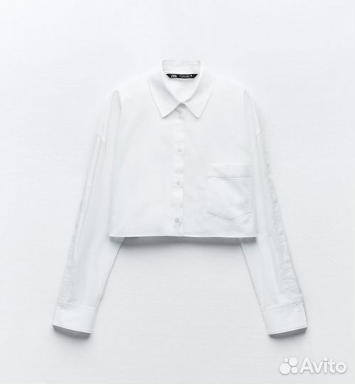 Новая укороченная рубашка Zara XS, S