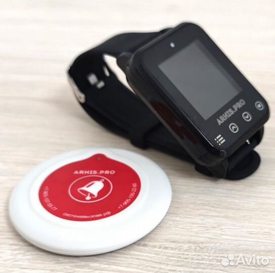 Влагозащищенный пейджер, кнопка вызова официанта