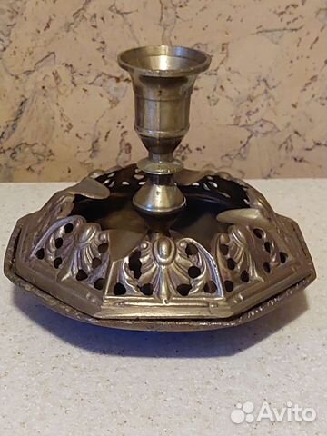 Подсвечник-пепельница.Индия.Латунь.Винтаж