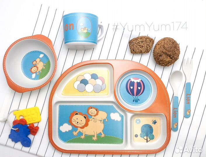 Набор бамбуковой детской посуды