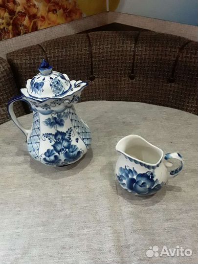 Посуда статуэтки гжель