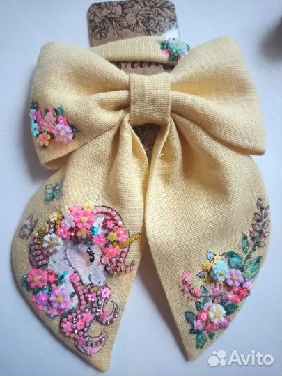 Банты с единорогом