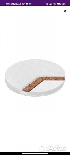 Матрас детский 75 на 75 плюс наматрасник