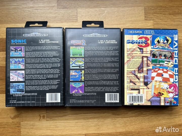 Sonic the Hedgehog Трилогия Sega Mega Drive