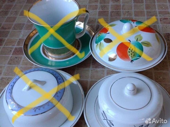 Масленка фарфор СССР