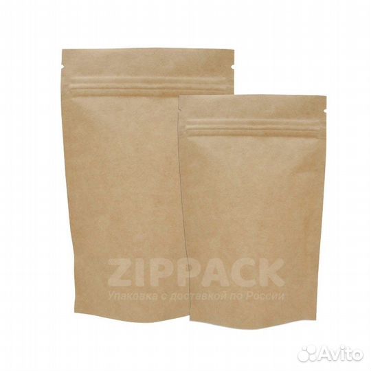 Пакет дой-пак из крафт бумаги