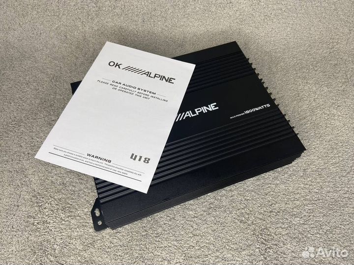 Усилитель Alpine 4 канала 1800W