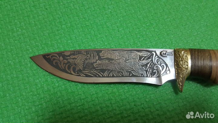 Нож туристический Близнец 65X13, береста, грав