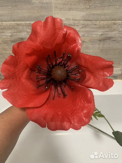 Маки ростовые искусственные цветы