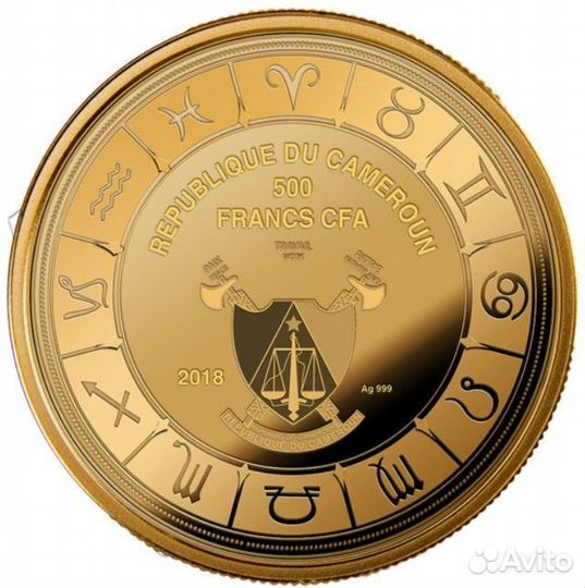 Серебряная монета кулон 