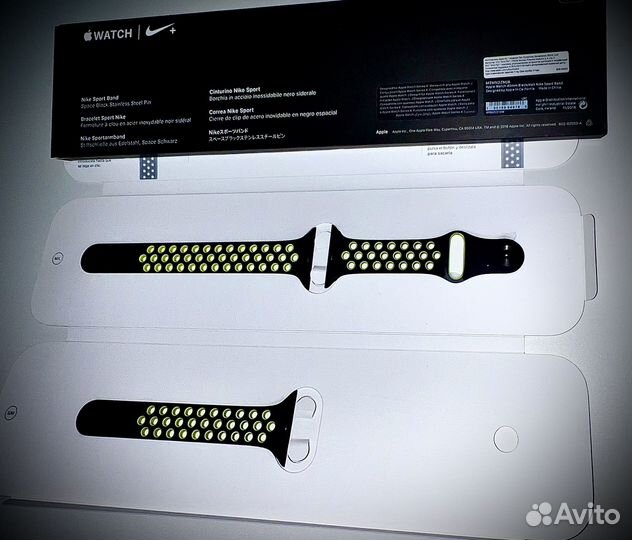 Браслет AppleWatch 40mm Black/Volt NikeSport Band