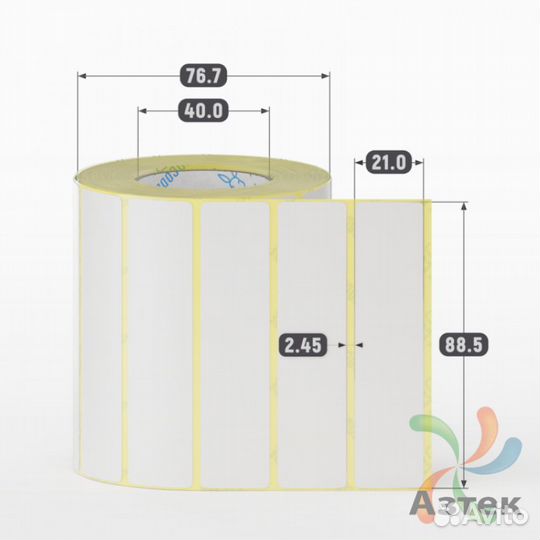 Этикетка 88.5х21 1000шт IQ code Полуглянец