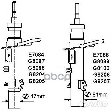 Амортизатор подвески передн лев citroen: C3 Pic
