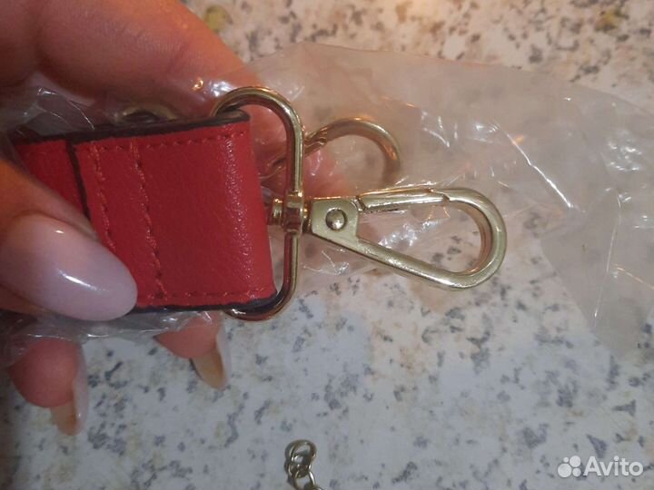 Кожаная ключница ремень брелок новые