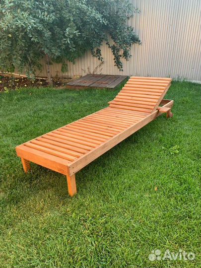 Шезлонг - Лежак деревянный для бани, сауны