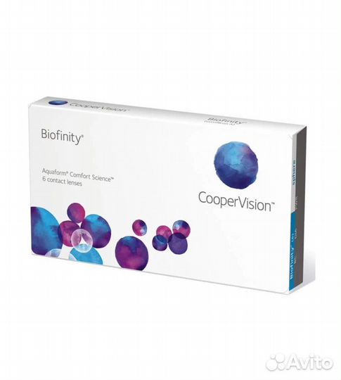 Линзы Сooper Vision Biofinity -3, R 8.6 месячные