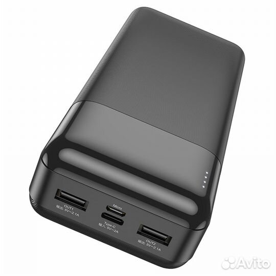 Внешний АКБ hoco J72B Easy Travel 30000mAh, 2xUSB