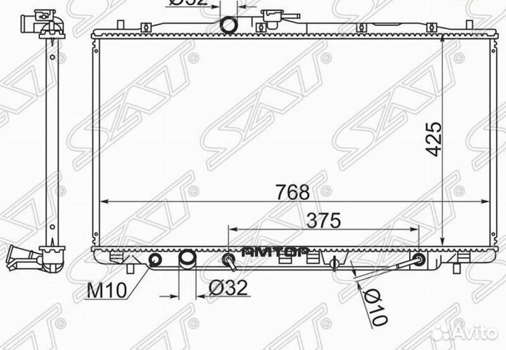 SAT HD0010-RDX Радиатор Acura RDX 06-12