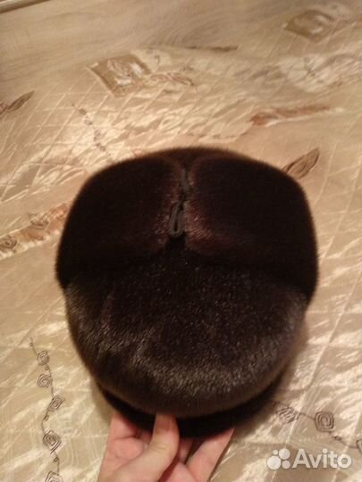 Мужская шапка мех нерпы 56-58 размер