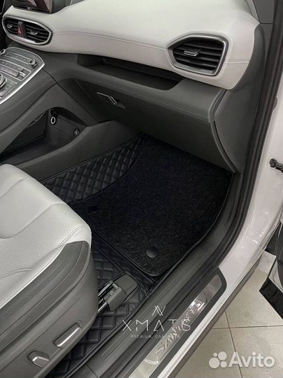 Коврики из экокожи для Hyundai Santa Fe 4