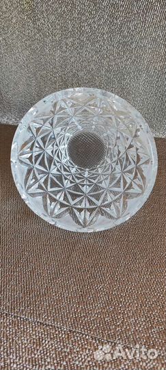 Хрусталь, новая, высота 12, диаметр 15, ваза