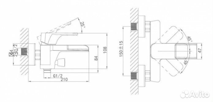 Смеситель для ванны D&K Freie DA1433501