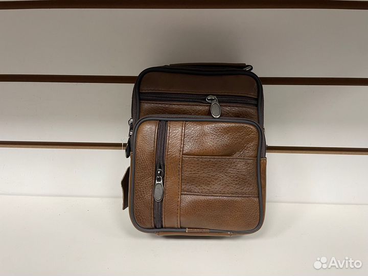 Сумка Барсетка кожаная мужская через плечо