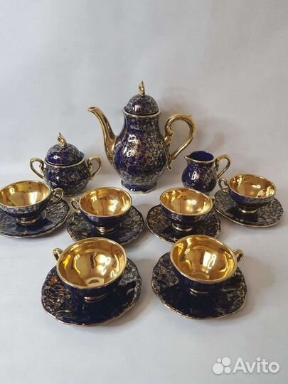 Кофейный кобальтовый сервиз