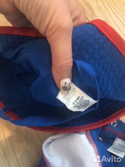 Шорты+топ uv50+шляпа+тапки Disney 6-12мес