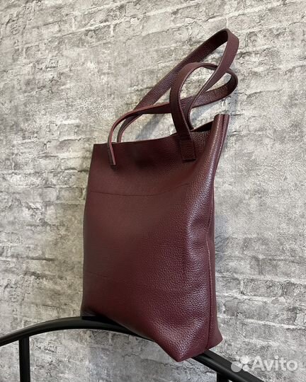Сумка шоппер натуральная кожа